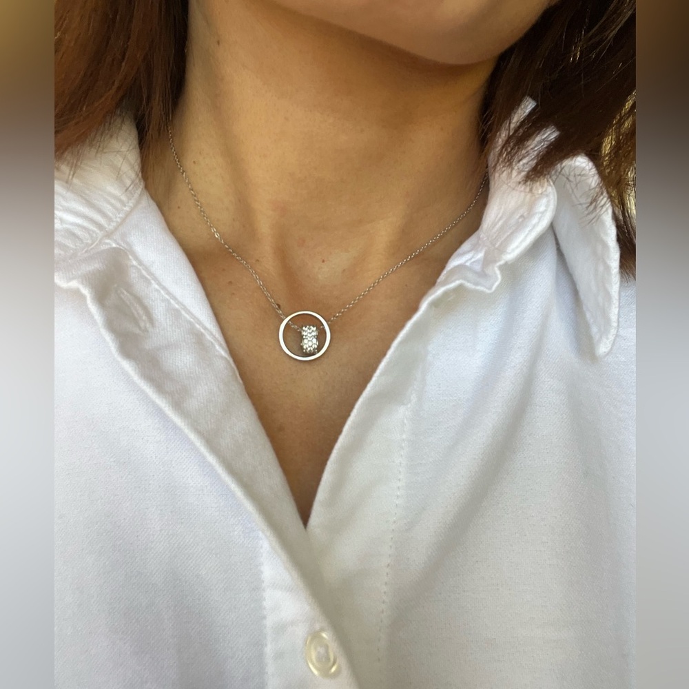 925 Sterling Silver 3 in 1 Women Necklace With Hearts Pendant